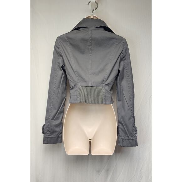 BCBGMAXARIA Long Sleeve Motorcycle Jacket Color Gray Size XXS - Picture 6 of 15